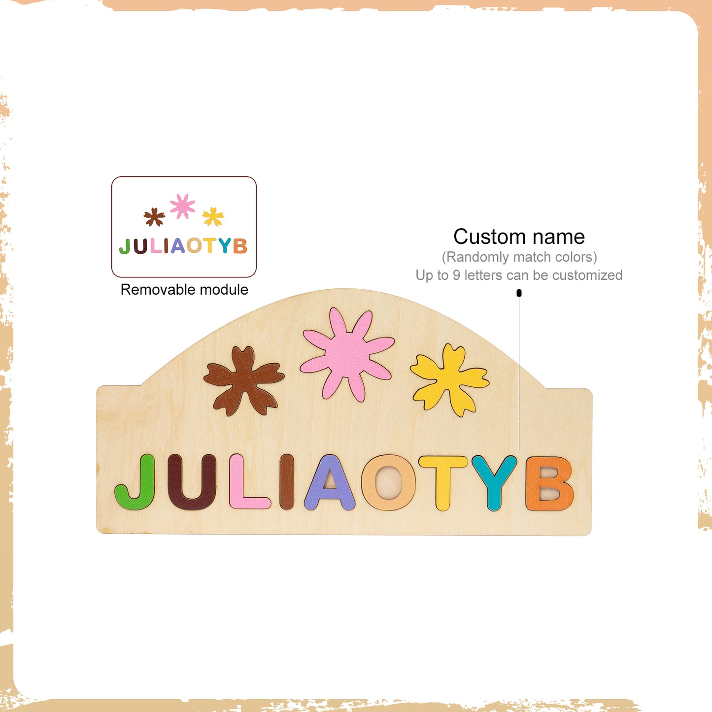 Personalized Baby Name Wooden Puzzle Toy