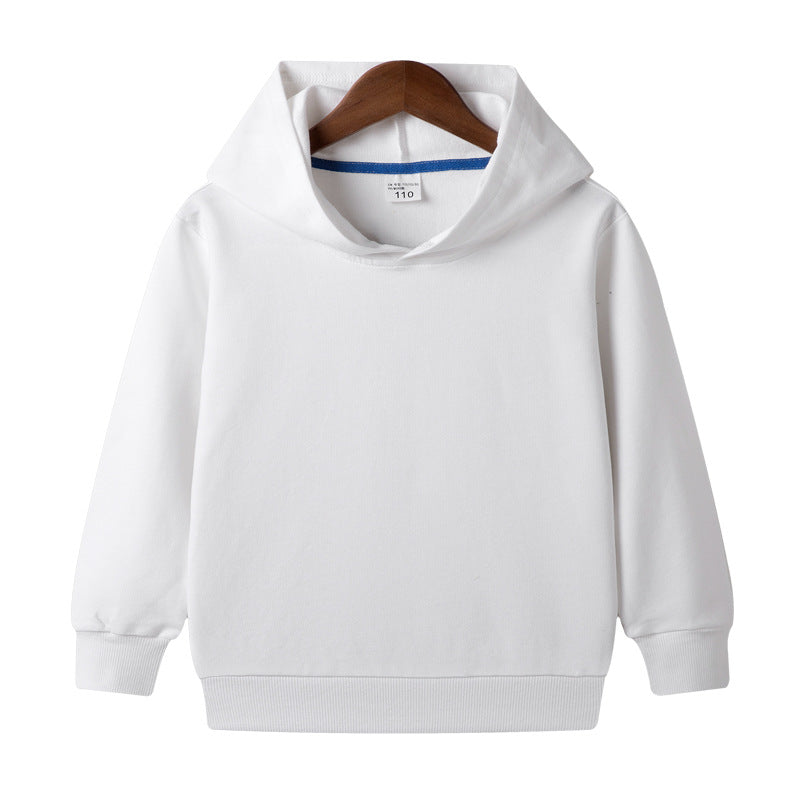 Customized Pure Cotton Hooded Blank Sweater For Middle And Small Children