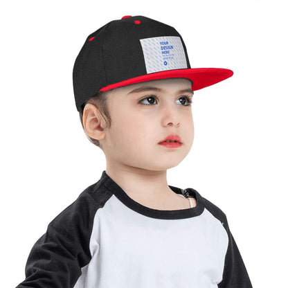 Children's Flat Brim Contrast Hip Hop Hat