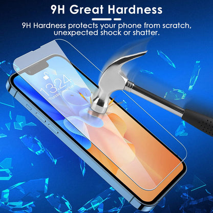 2Pcs HD Clear Screen Protectors Tempered Glass Film Full Coverage Screen Protector