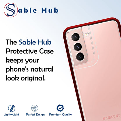 Sable Hub Phone Case for Samsung S21 Plus | Hybrid TPU Bumper + PC Hard Cover, Anti Yellowing, Scratch Resistant, Slim Fit, Lightweight, Shockproof | Heavy Duty Transparent Back Cover