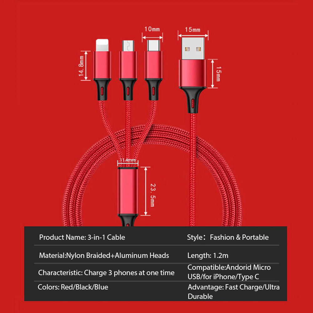 3 in 1 USB Cable