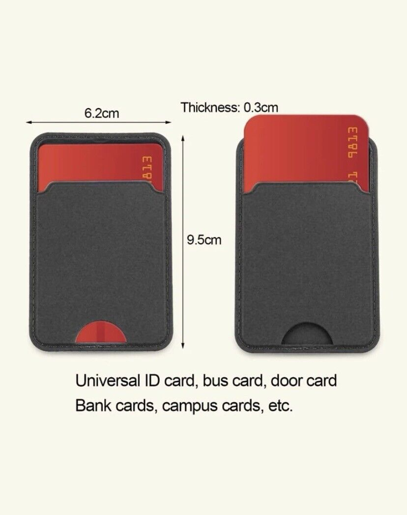 Phone Adhesive Card Holder Wallet Stick On Cell Phone Back Case Sleeve