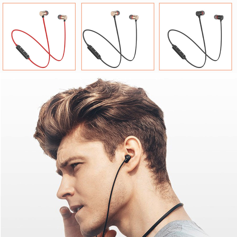 Magnetic Headphones In-Ear Bluetooth Stereo Earphones Headset Wireless Earbuds Random Color