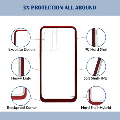 Sable Hub Phone Case for Samsung S21 Plus | Hybrid TPU Bumper + PC Hard Cover, Anti Yellowing, Scratch Resistant, Slim Fit, Lightweight, Shockproof | Heavy Duty Transparent Back Cover