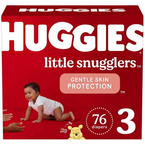 Huggies Little Snugglers Baby Diapers;  Size 3;  Count 76