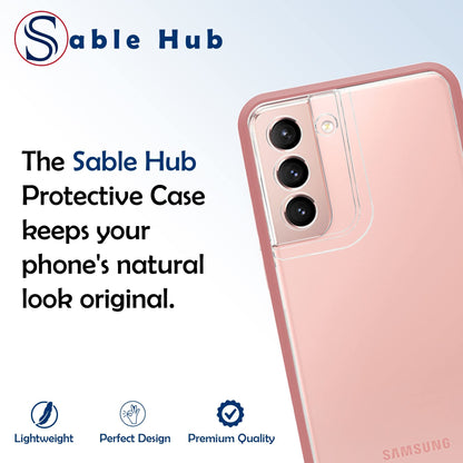 Sable Hub Phone Case for Samsung S21 Plus | Hybrid TPU Bumper + PC Hard Cover, Anti Yellowing, Scratch Resistant, Slim Fit, Lightweight, Shockproof | Heavy Duty Transparent Back Cover