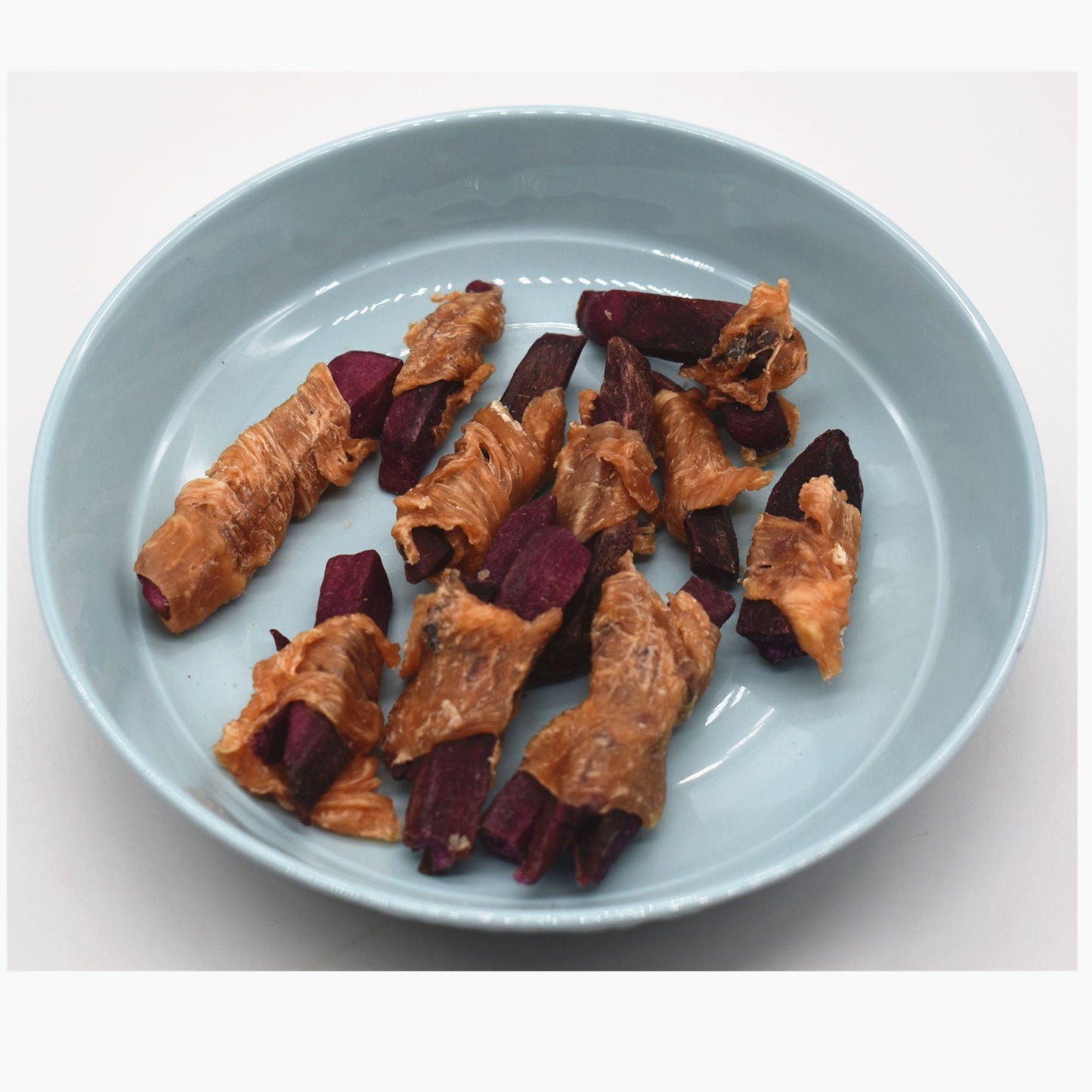 Healthy Treats for Dogs,Chicken Wrapped Purple Sweet Potato Dog Treats,Soft Snacks suitable for Small Medium Large Dogs-Chicken Wrapped Purple Potato,8 oz