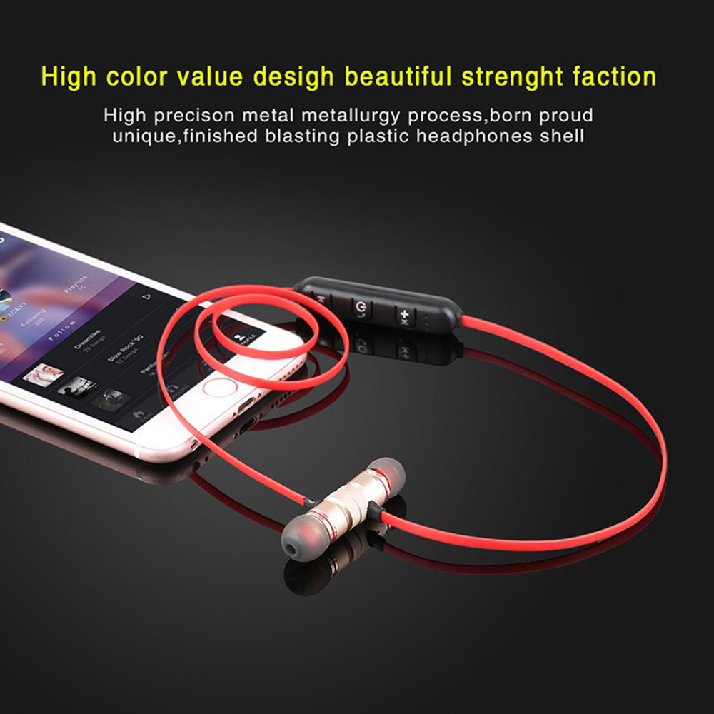 Magnetic Headphones In-Ear Bluetooth Stereo Earphones Headset Wireless Earbuds Random Color