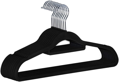 Pack of 10 Beige Velvet Hangers