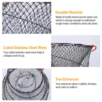 Crab Trap Bait Nets 2Pcs