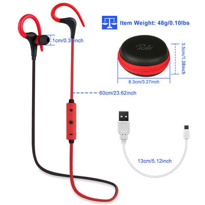 Wireless Headsets V4.1 Sport In-Ear Stereo Headphones Sweat-proof Noise Canceling Earphones Back-Headphone