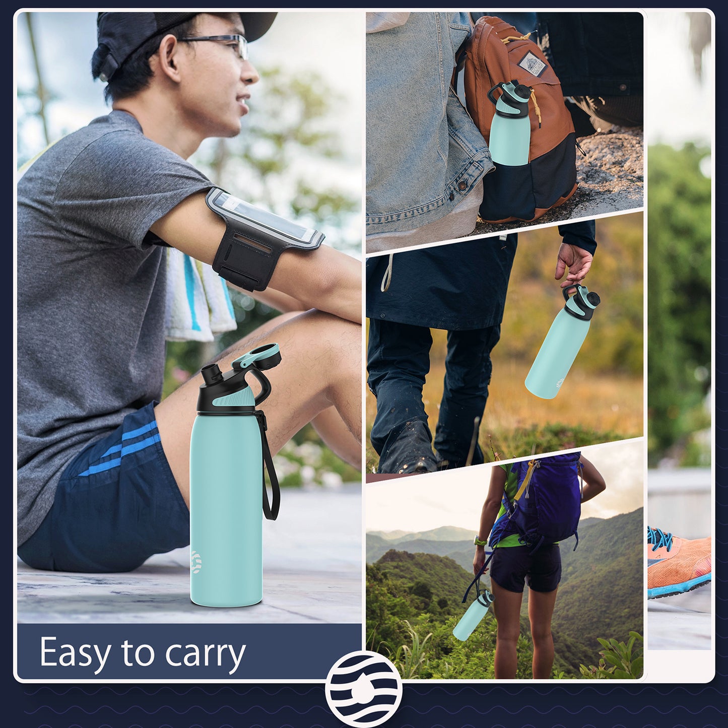 Leakproof Free Drinking Water Bottle with Spout Lid