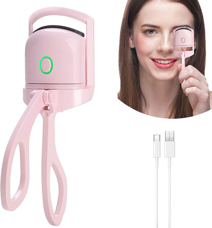 Eyelash Curler Portable Electric Heated Comb Eye Lash Long Lasting Eyelashes Curls Thermal Eyelash Curler Makeup Tools Heated Eyelash Curlers; Rechargeable Electric Eyelash Curler