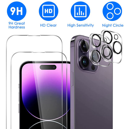 2Pcs HD Clear Screen Protectors