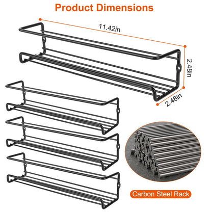 4Pcs Wall Mount Spice Racks