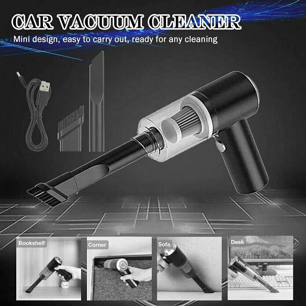 Portable Car Vacuum Cleaner, Handheld Vacuum High Power Cordless, Hand Vacuum Rechargeable Easy To Clean Car Interior, Desktop, Sofa, Keyboard, Drawer And Crevices, Small Spaces