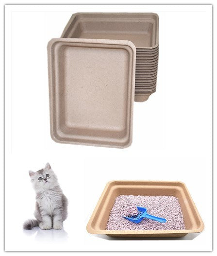 Twlead Disposable Cat Litter Box(20 Pack Of Trays)(Suitable for Cat Hamster Guinea Pig Mice Rabbit)Eco Friendly 100% Recycled Paper Trays(Shipment From FBA)