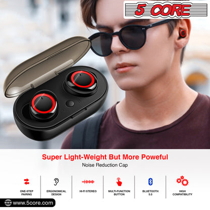 Earphones Magnetic Waterproof Wireless Bluetooth Earpods Headphones In Ear buds Pods Bluetooth Ear Pod Mic 5 Core EP01