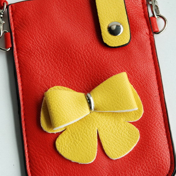 [Exclusive Queen] Colorful Leatherette Mobile Phone Pouch Cell Phone Case Clutch Pouch