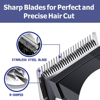 Professional Hair Clippers; Corded Hair Clippers for Men Kids; Strong Motor baber Salon Complete Hair and Beard; Clipping and Trimming Kit