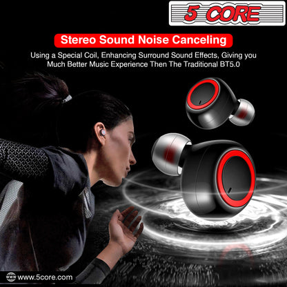 Earphones Magnetic Waterproof Wireless Bluetooth Earpods Headphones In Ear buds Pods Bluetooth Ear Pod Mic 5 Core EP01