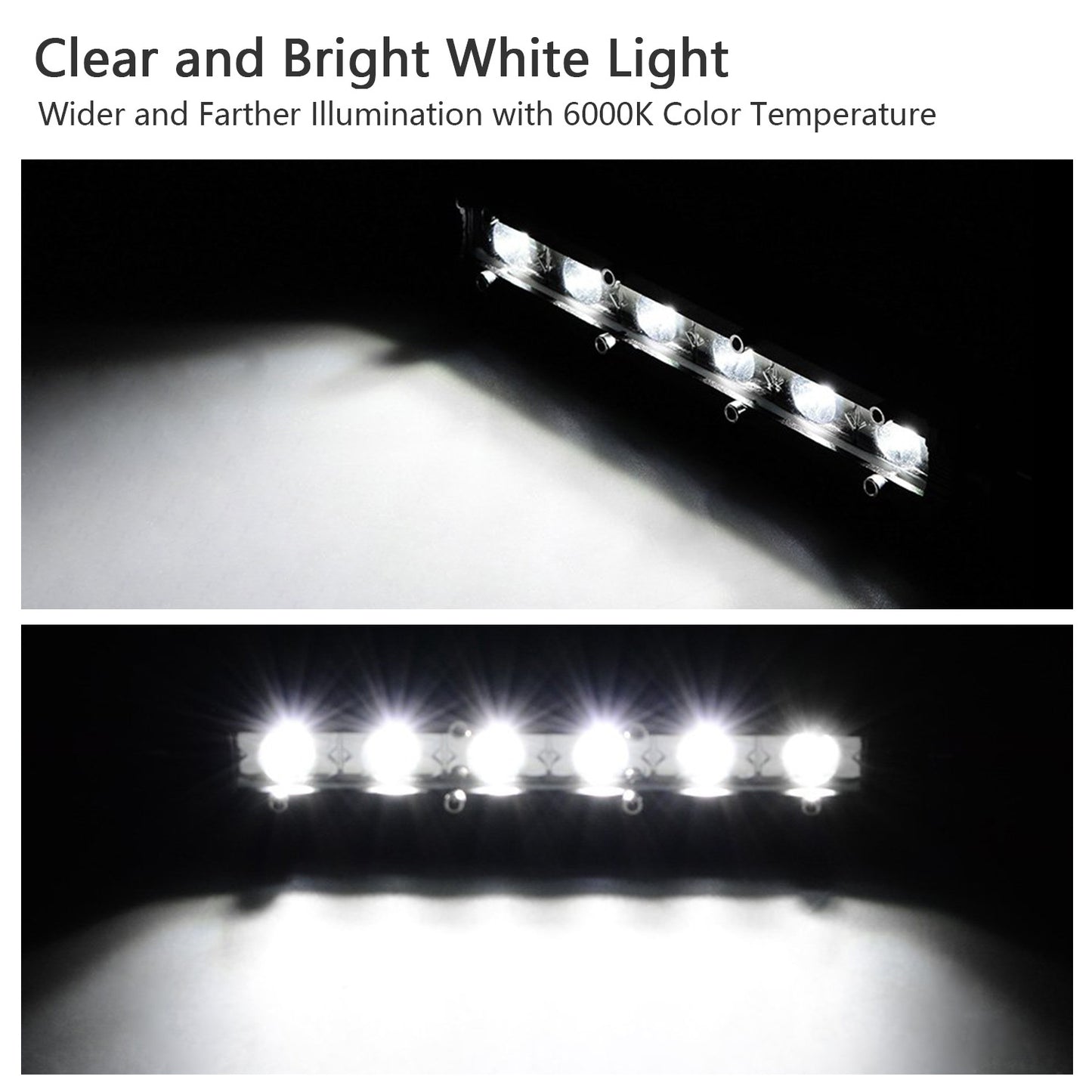 7" LED Light Bar Single Row