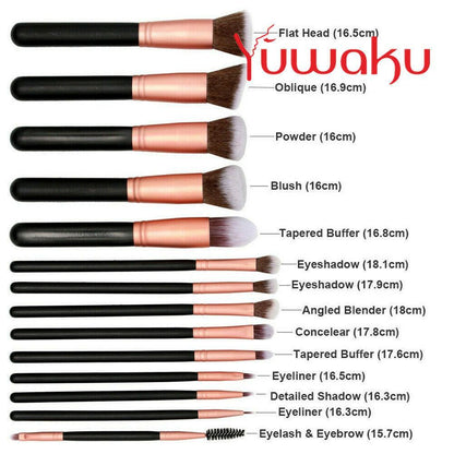 14Pcs Makeup Brushes