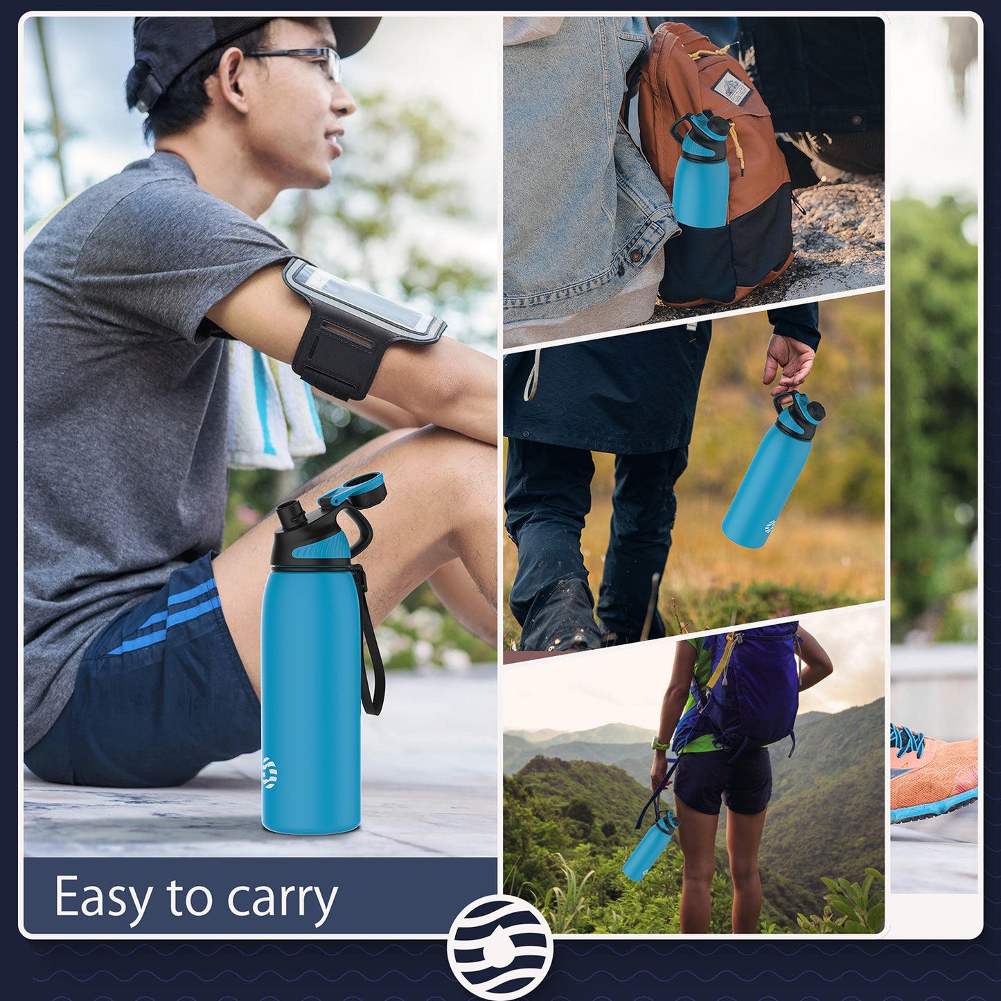 Leakproof Free Drinking Water Bottle with Spout Lid