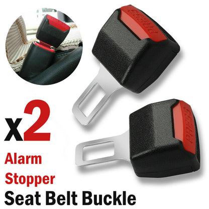 Universal Car Seat Belt Buckle Extension Extender Clip Auto Alarm Stopper Seat Adapter 2pcs