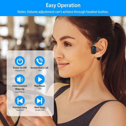 Wireless V5.1 Bone Conduction Earphones Open-Ear Wireless Headsets