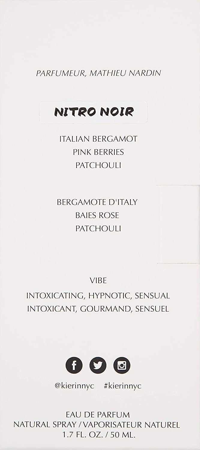 Nitro Noir Eau de Parfum Spray For Men and Women - Italian Bergamot - Pink Berry - Orris - PatchoulI - Perfume - New York City - Unisex - Cruelty-Free - Vegan - 1.7 fl.oz / 50ml