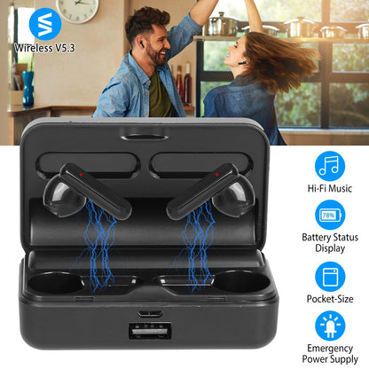 5.3 TWS Wireless Earbuds Touch Control Headphone in-Ear Earphone