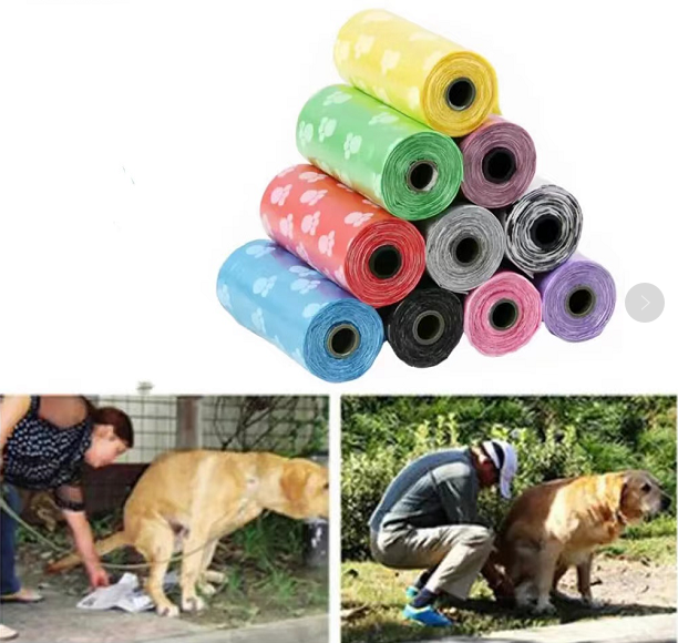 15Pcs/Roll Dog Cat Poop Bag Degradable