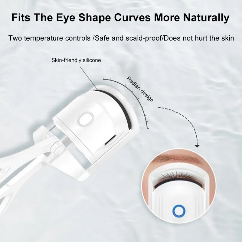 Eyelash Curler Portable Electric Heated Comb Eye Lash Long Lasting Eyelashes Curls Thermal Eyelash Curler Makeup Tools Heated Eyelash Curlers; Rechargeable Electric Eyelash Curler